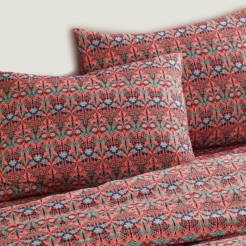 J. Crew Liberty May Nouveau Patterned king size Duvet Cover and Shams